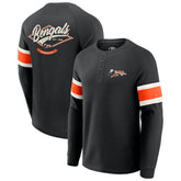 Darius Rucker Collection Waffle-Knit Raglan Long Sleeve Henley T-Shirt - Cincinnati Bengals
