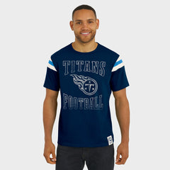Darius Rucker Collection Football Stripe Sleeve T-Shirt - Tennessee Titans