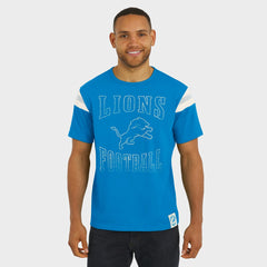 Darius Rucker Collection Football Stripe Sleeve T-Shirt - Detroit Lions
