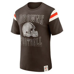 Darius Rucker Collection Football Stripe Sleeve T-Shirt - Cleveland Browns