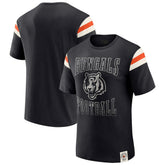 Darius Rucker Collection Football Stripe Sleeve T-Shirt - Cincinnati Bengals