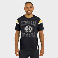 Darius Rucker Collection Football Stripe Sleeve T-Shirt - Pittsburgh Steelers
