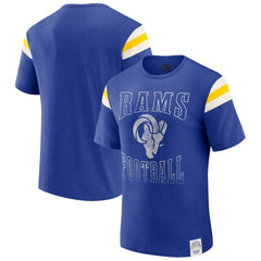 Darius Rucker Collection Football Stripe Sleeve T-Shirt - Los Angeles Rams