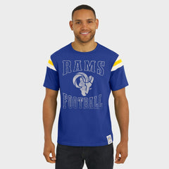 Darius Rucker Collection Football Stripe Sleeve T-Shirt - Los Angeles Rams
