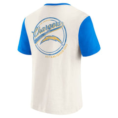 Darius Rucker Collection Henley Colorblock Slub Pocket T-Shirt - Los Angeles Chargers