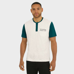 Darius Rucker Collection Henley Colorblock Slub Pocket T-Shirt - Philadelphia Eagles