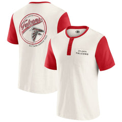 Darius Rucker Collection Henley Colorblock Slub Pocket T-Shirt - Atlanta Falcons