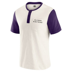 Darius Rucker Collection Henley Colorblock Slub Pocket T-Shirt - Baltimore Ravens
