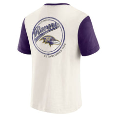 Darius Rucker Collection Henley Colorblock Slub Pocket T-Shirt - Baltimore Ravens