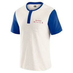 Darius Rucker Collection Henley Colorblock Slub Pocket T-Shirt - Buffalo Bills