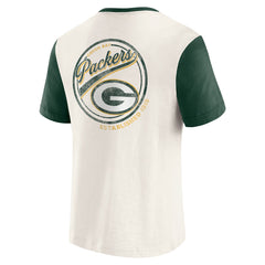 Darius Rucker Collection Henley Colorblock Slub Pocket T-Shirt - Green Bay Packers