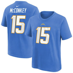 Ladd McConkey Youth Player Name & Number T-Shirt - Los Angeles Chargers