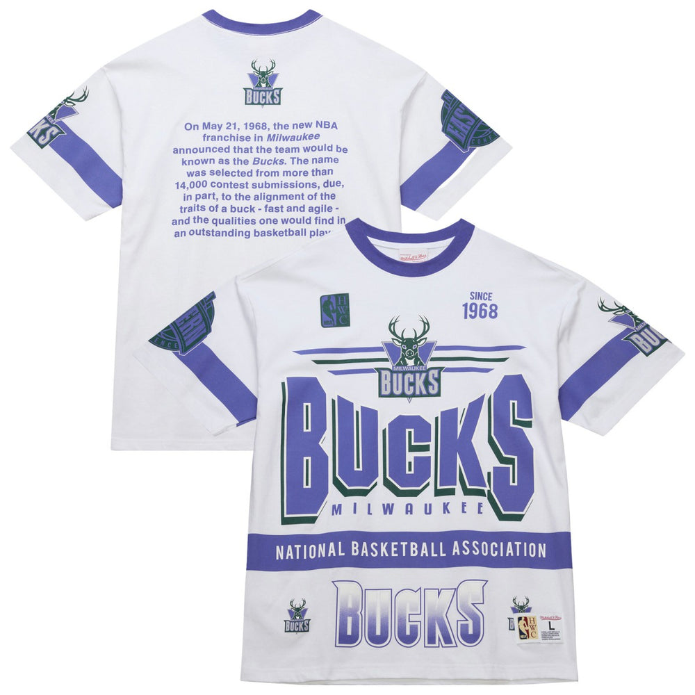 NBA Milwaukee Bucks Unisex Hardwood Classics Vintage Team Origins Premium T-Shirt