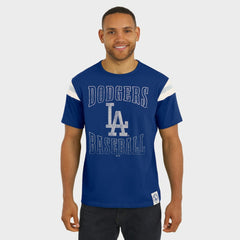 MLB Los Angeles Dodgers Darius Rucker Collection by Fanatics Distressed Sleeve Stripe T-Shirt