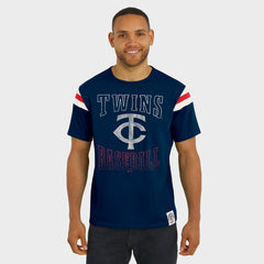 MLB Minnesota Twins Darius Rucker Collection by Fanatics Distressed Sleeve Stripe T-Shirt