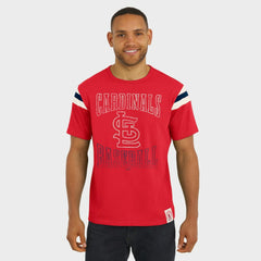 MLB St. Louis Cardinals Darius Rucker Collection by Fanatics Distressed Sleeve Stripe T-Shirt