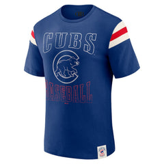 MLB Chicago Cubs Darius Rucker Collection by Fanatics Distressed Sleeve Stripe T-Shirt