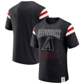 MLB Arizona Diamondbacks Darius Rucker Collection by Fanatics Distressed Sleeve Stripe T-Shirt