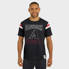 MLB Arizona Diamondbacks Darius Rucker Collection by Fanatics Distressed Sleeve Stripe T-Shirt