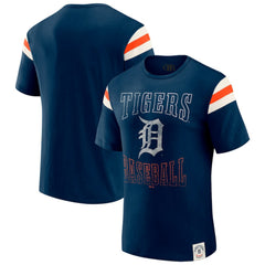 MLB Detroit Tigers Darius Rucker Collection by Fanatics Distressed Sleeve Stripe T-Shirt