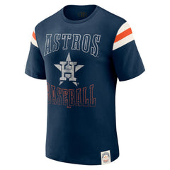 MLB Houston Astros Darius Rucker Collection by Fanatics Distressed Sleeve Stripe T-Shirt