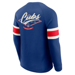 MLB Chicago Cubs Darius Rucker Collection by Fanatics Waffle-Knit Raglan Long Sleeve Henley T-Shirt
