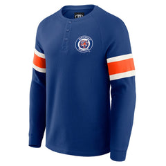 MLB Detroit Tigers Darius Rucker Collection by Fanatics Waffle-Knit Raglan Long Sleeve Henley T-Shirt