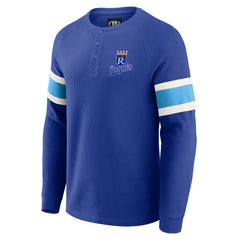 MLB Kansas City Royals Darius Rucker Collection by Fanatics Waffle-Knit Raglan Long Sleeve Henley T-Shirt