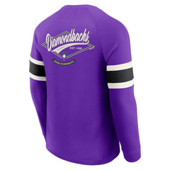 MLB Arizona Diamondbacks Darius Rucker Collection by Fanatics Waffle-Knit Raglan Long Sleeve Henley T-Shirt