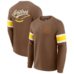 MLB San Diego Padres Darius Rucker Collection by Fanatics Waffle-Knit Raglan Long Sleeve Henley T-Shirt