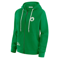 NBA Boston Celtics WEAR by Erin Andrews Women's Vintage Full-Zip Raglan Hoodie