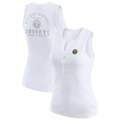 NBA Denver Nuggets WEAR by Erin Andrews Women's Rib-Knit Henley Tank Top sale