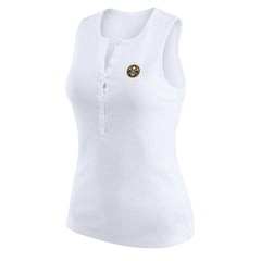 NBA Denver Nuggets WEAR by Erin Andrews Women's Rib-Knit Henley Tank Top sale