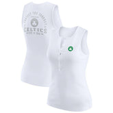 NBA Boston Celtics WEAR by Erin Andrews Women's Rib-Knit Henley Tank Top