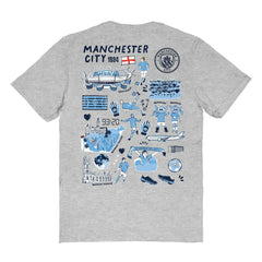 Manchester City Vive La Fete Women's Impressions Artwork T-Shirt - Heather Gray