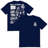 Real Madrid Vive La Fete Women's Impressions Artwork T-Shirt - Navy
