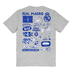 Real Madrid Vive La Fete Women's Impressions Artwork T-Shirt - Heather Gray