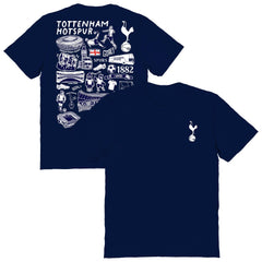 Tottenham Hotspur Vive La Fete Women's Impressions Artwork T-Shirt - Navy