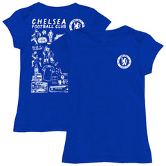 Chelsea Vive La Fete Girls Youth Color Badge Fitted T-Shirt - Blue