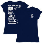 Real Madrid Vive La Fete Girls Youth Color Badge Fitted T-Shirt - Navy