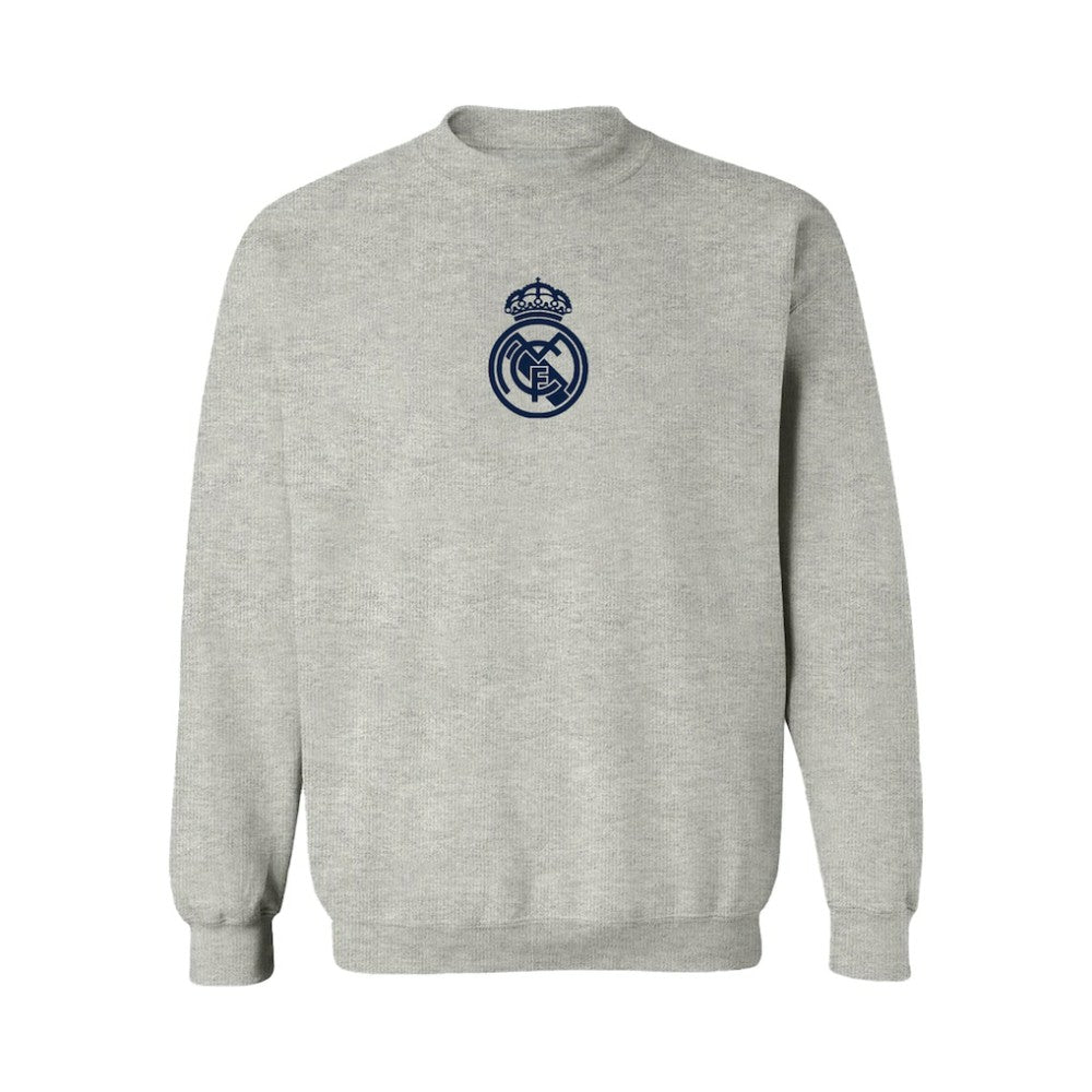Real Madrid Vive La Fete Women's Color Badge Pullover Sweatshirt - Heather Gray