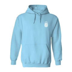 Argentina National Team Vive La Fete Women's Color Badge Pullover Hoodie - Light Blue