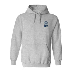 Manchester City Vive La Fete Women's Color Badge Pullover Hoodie - Heather Gray