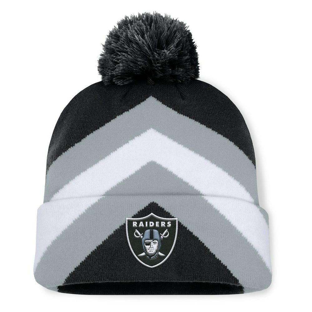 Women's Cornerback Cuffed Knit Hat with Pom - Las Vegas Raiders
