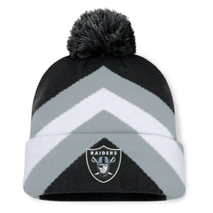 Women's Cornerback Cuffed Knit Hat with Pom - Las Vegas Raiders