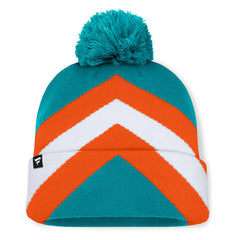Women's Cornerback Cuffed Knit Hat with Pom - Miami Dolphins