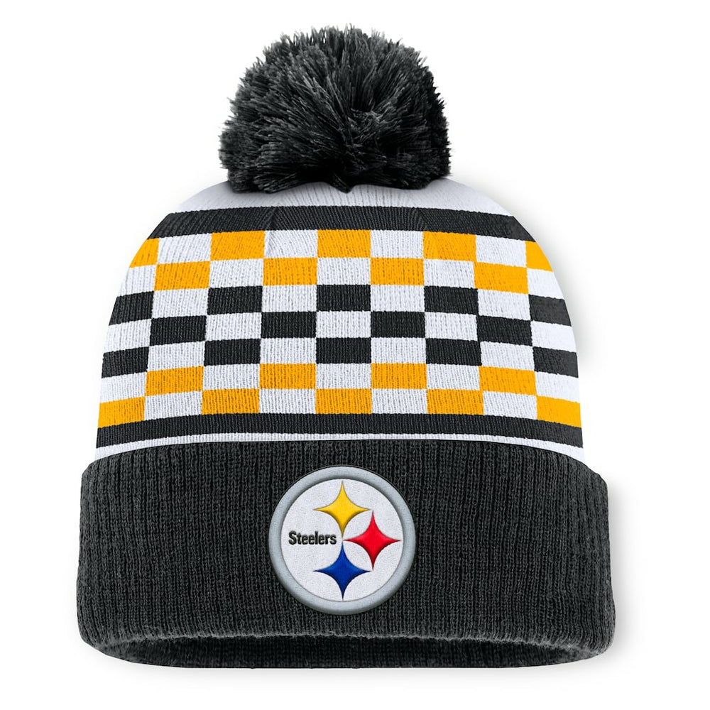 Women's End Zone Cuffed Knit Hat with Pom - Pittsburgh Steelers