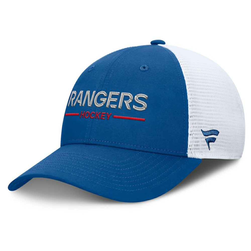 NHL Blue/White New York Rangers Fanatics Centennial Authentic Pro Structured Trucker Adjustable Hat