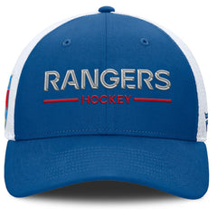 NHL Blue/White New York Rangers Fanatics Centennial Authentic Pro Structured Trucker Adjustable Hat