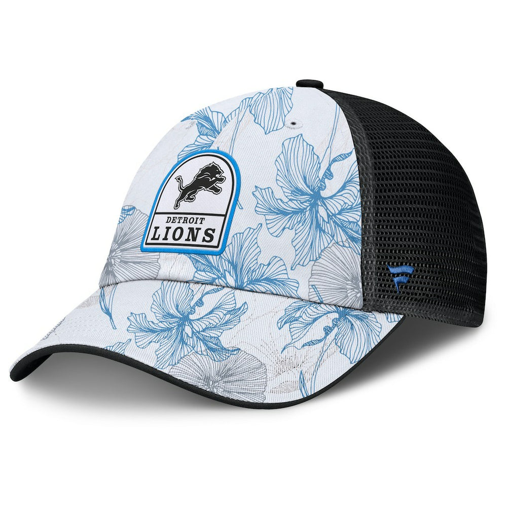 Tropical Adjustable Trucker Hat - Detroit Lions
